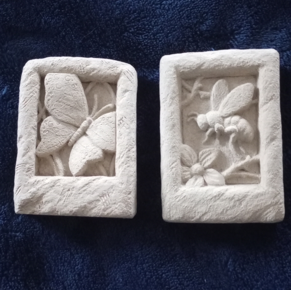 Butterfly Stone Cast Mini Plaque